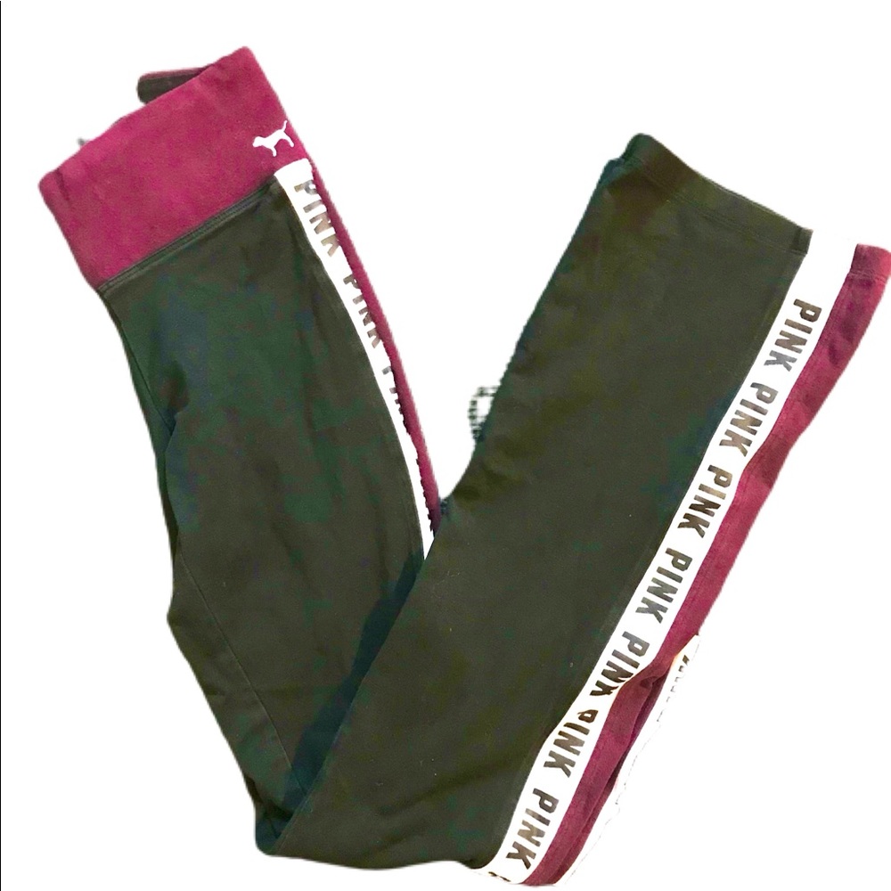 Victoria’s Secret Pink Stripes yoga pants S